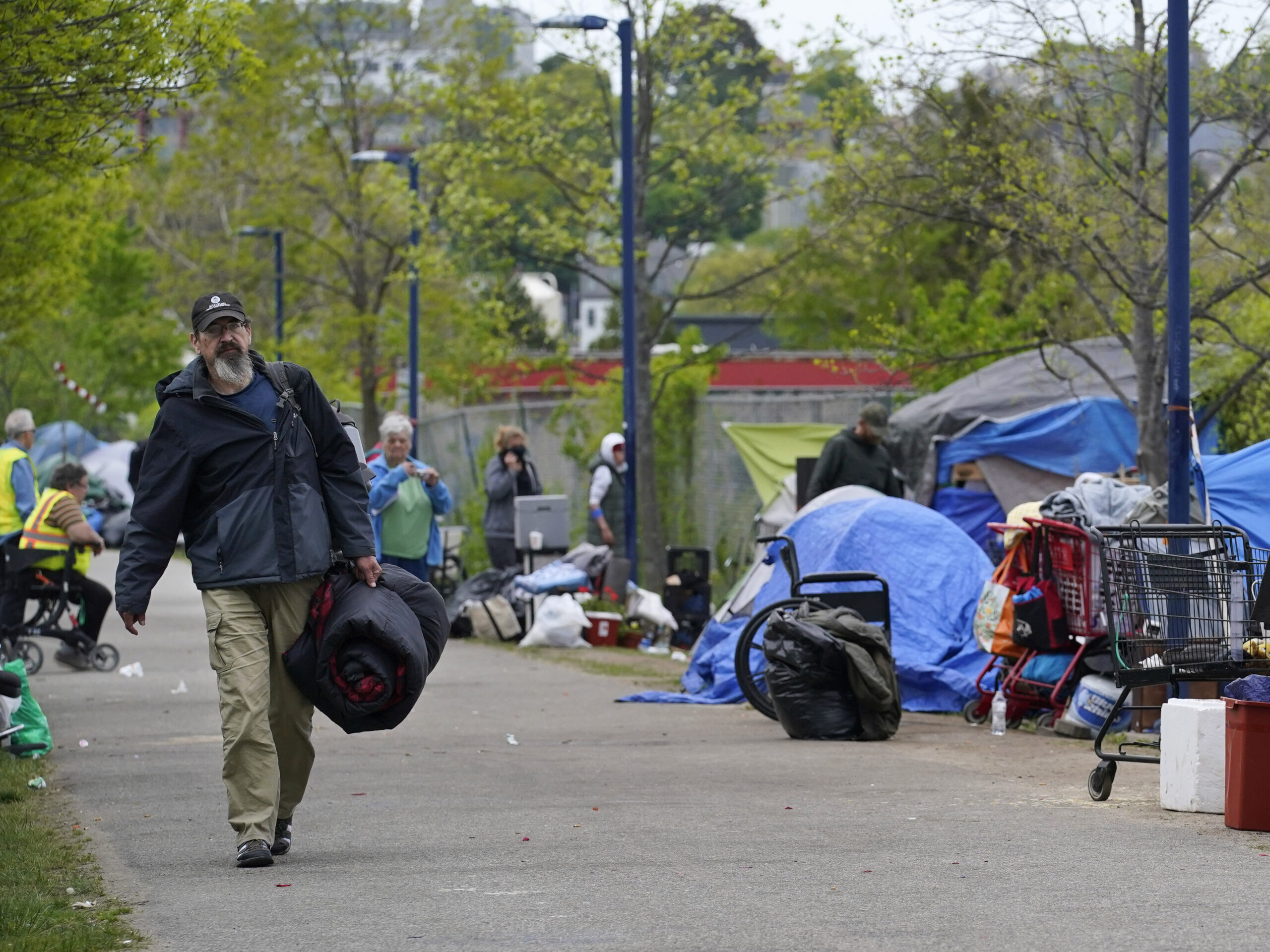 a homeless camp in Portland
