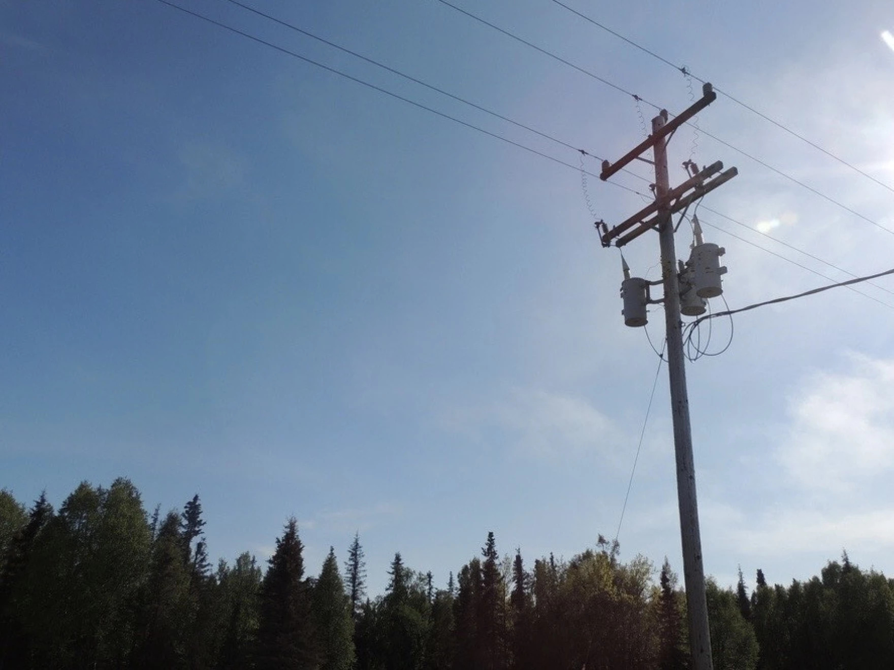 an electric utility pole