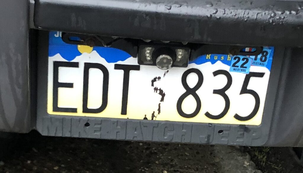 a license plate
