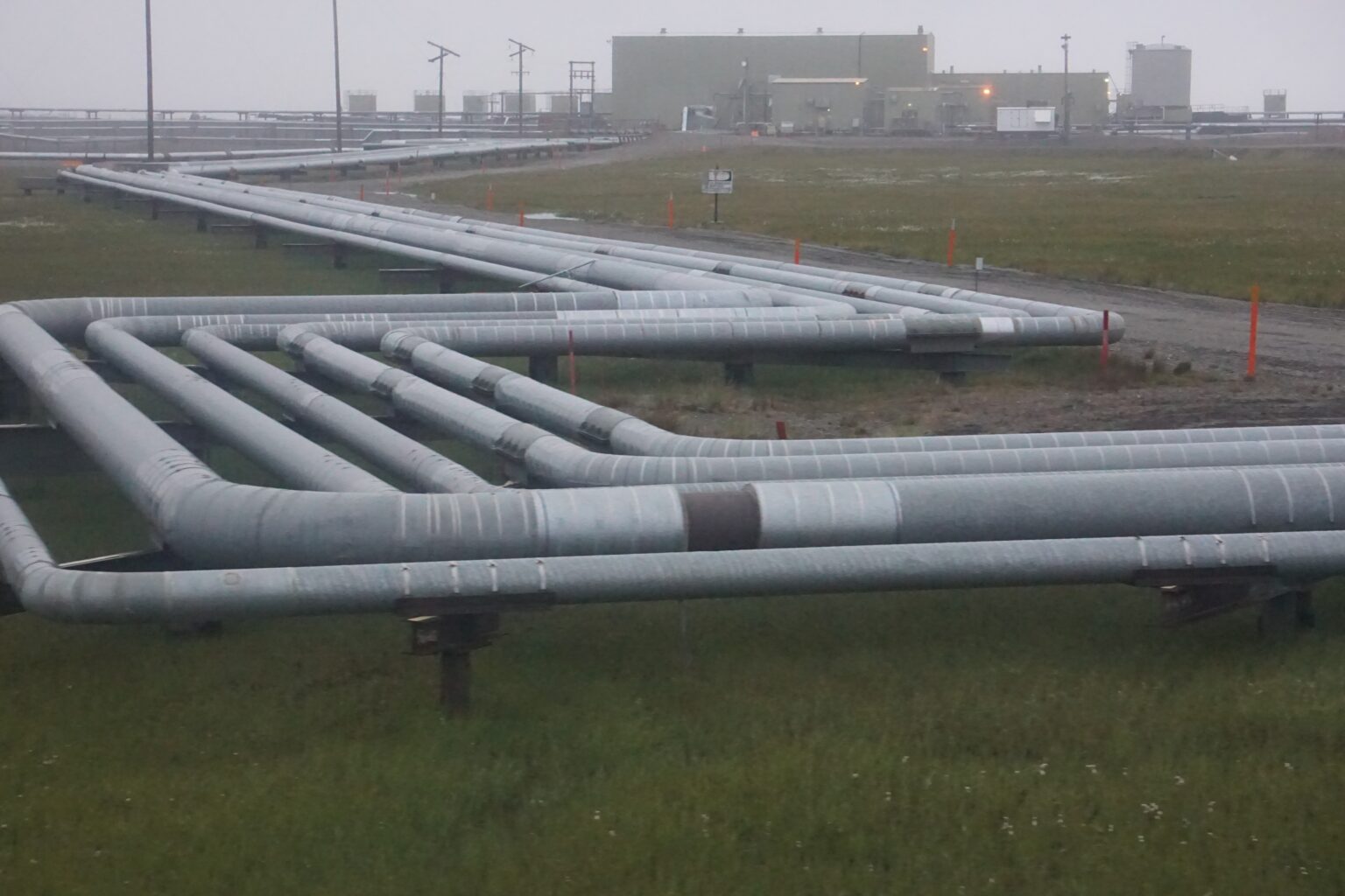 A network of pipelines outside