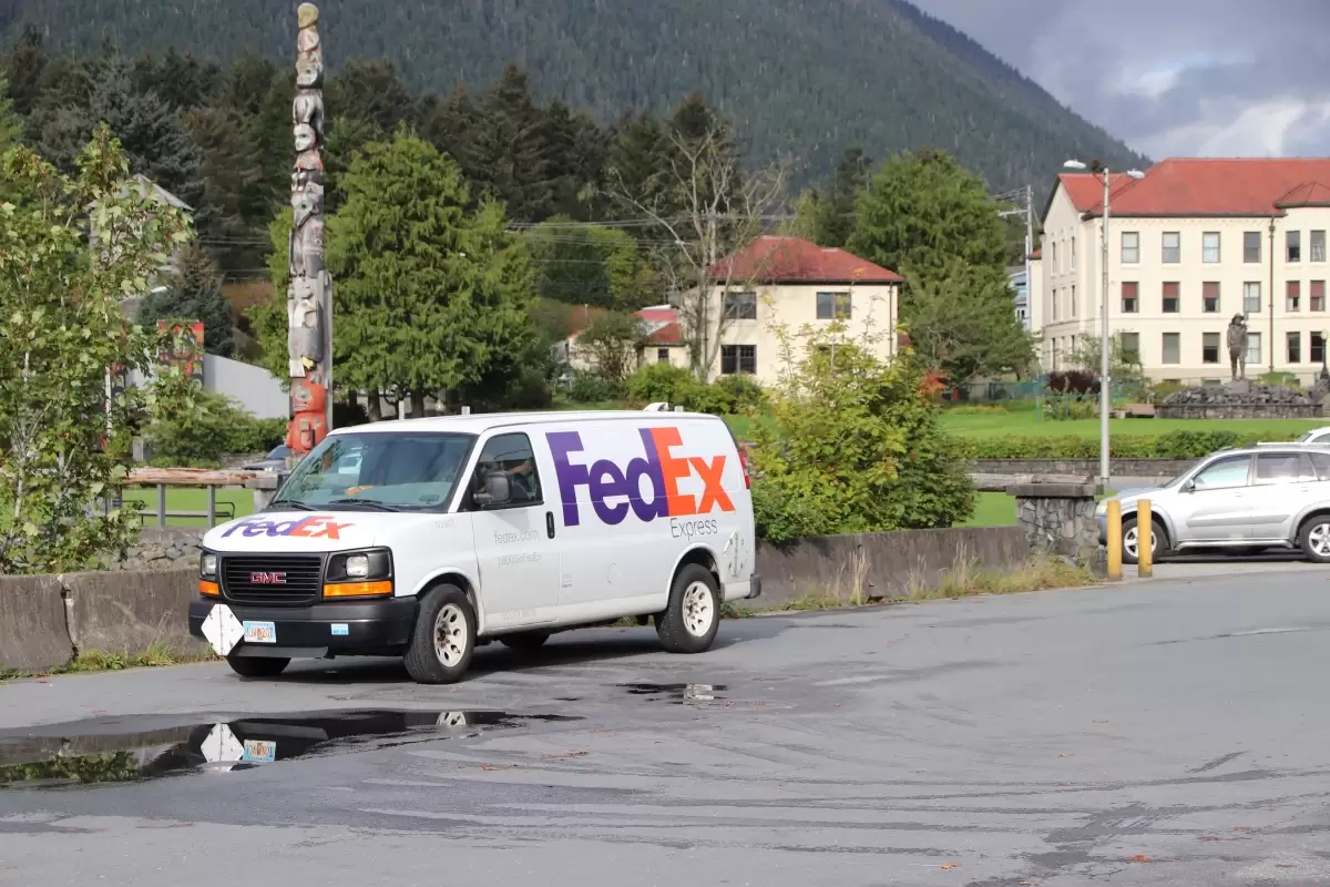 a FedEx van