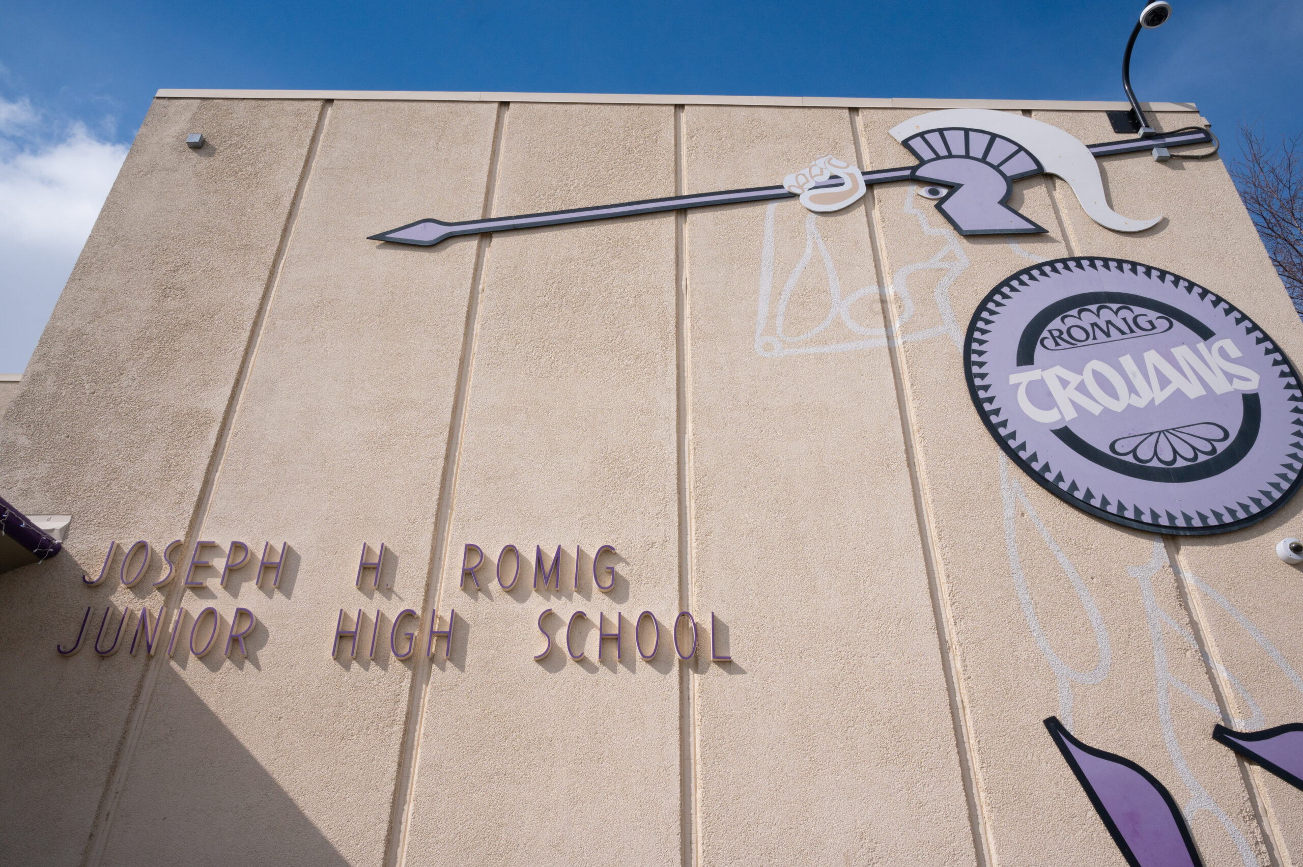 the outside of Romig Middle School