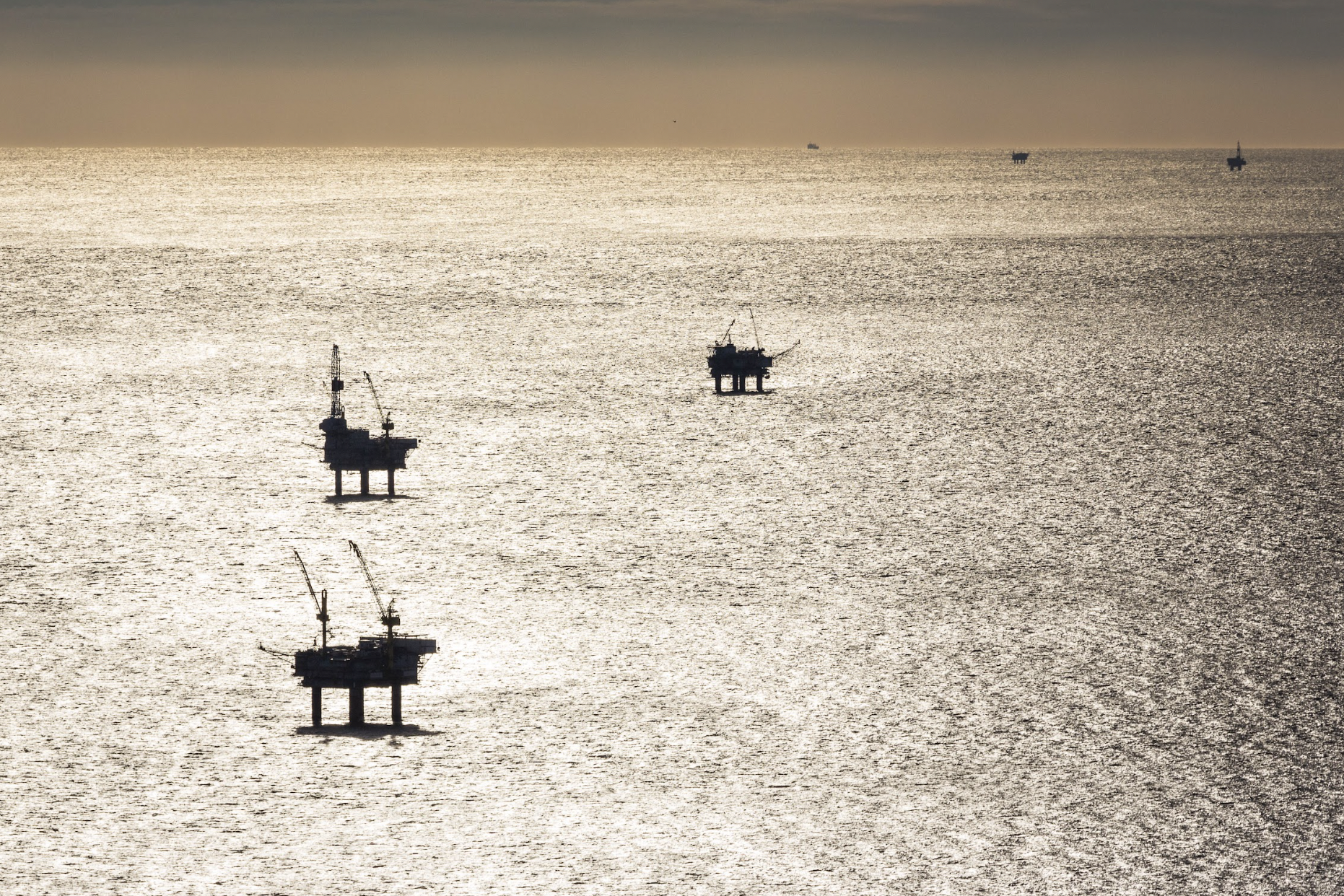 oil and gas platforms in the water