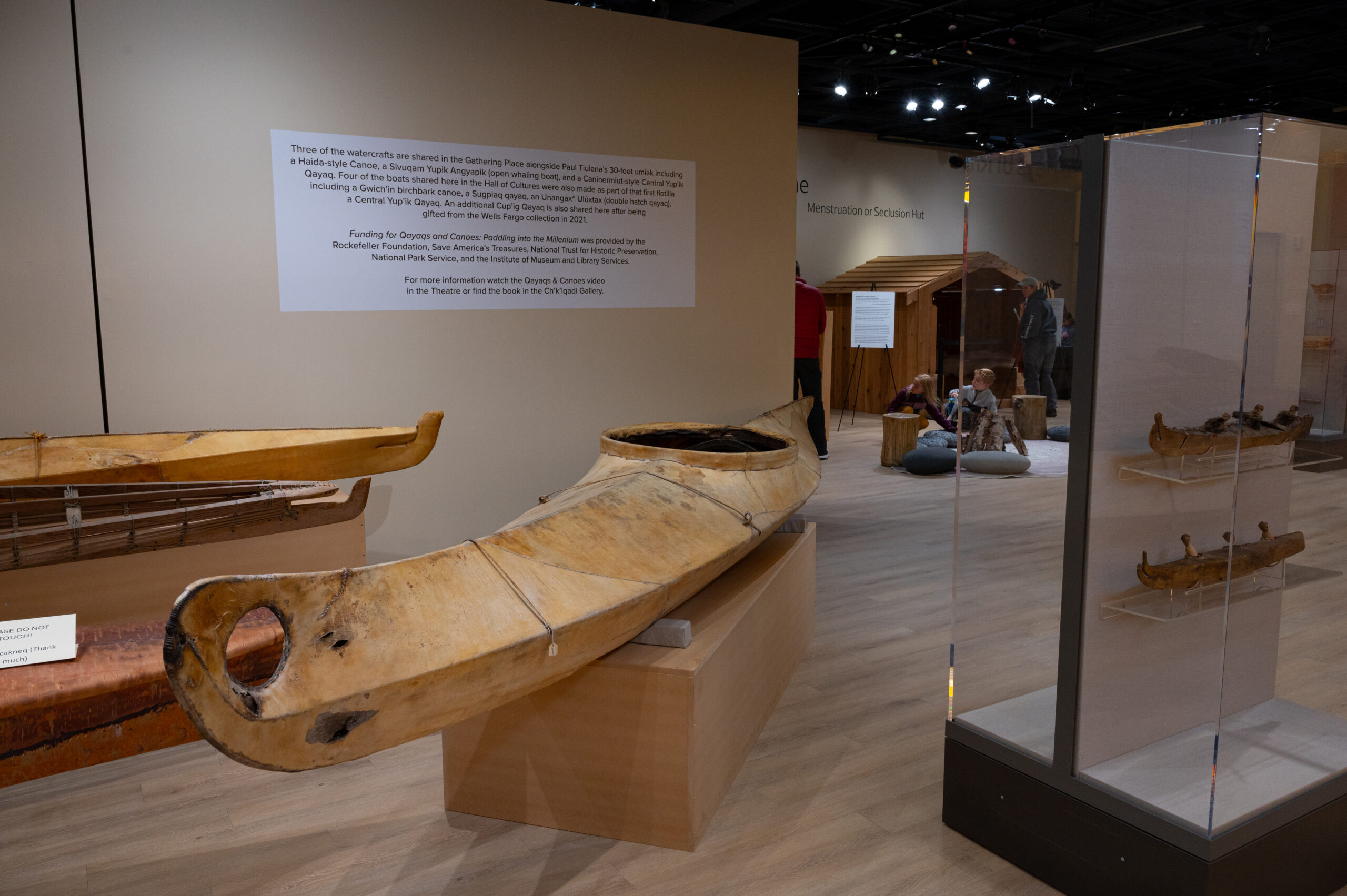 A Qayaq and Canoe exhibit.