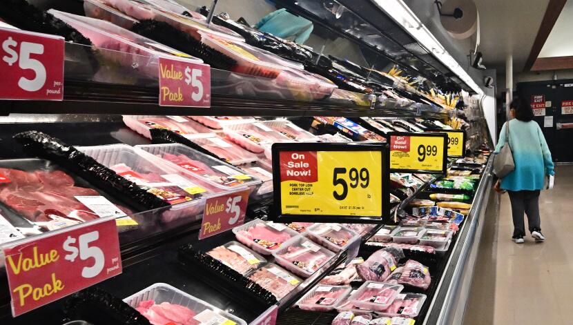 a meat aisle