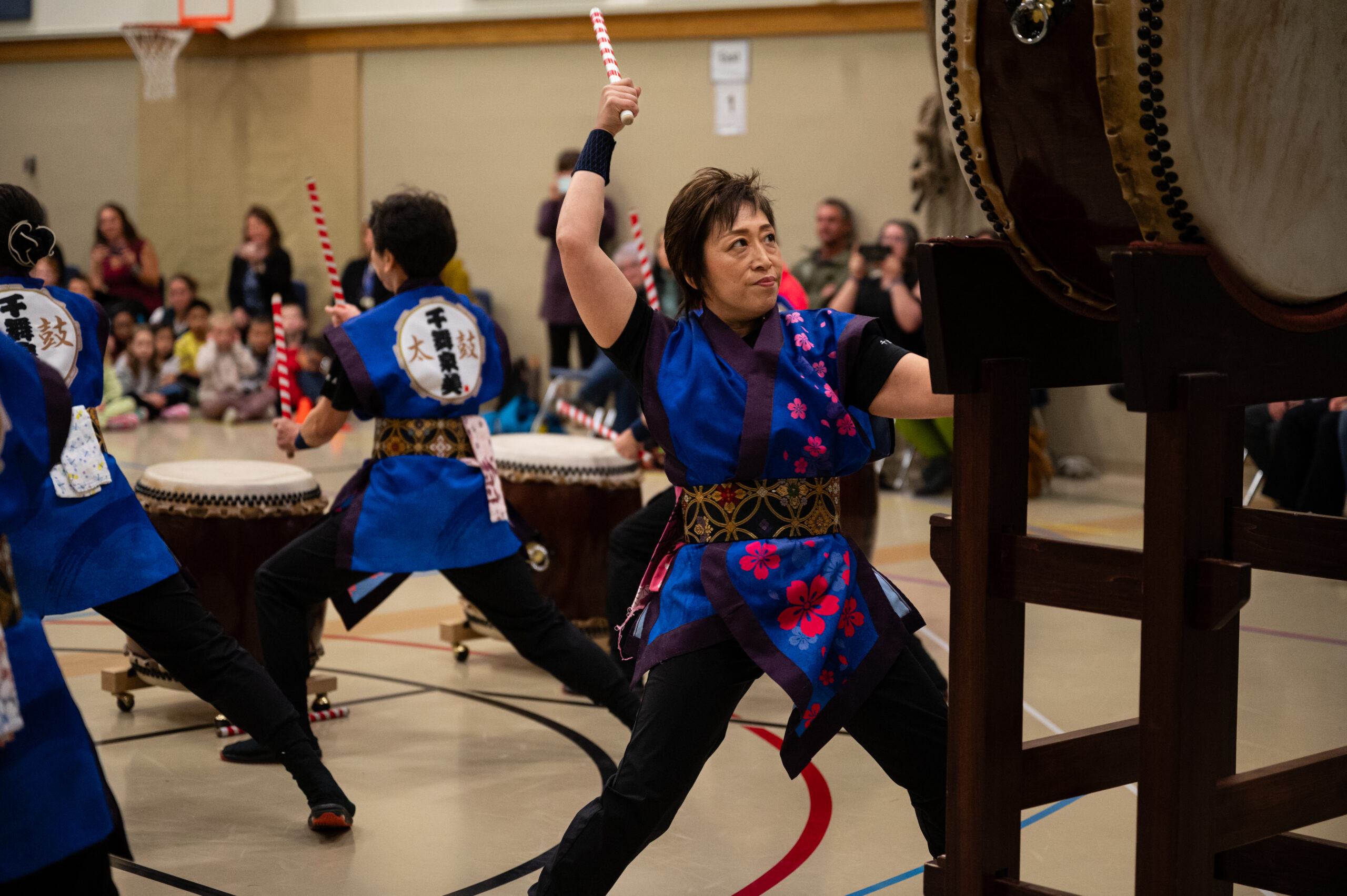 A taiko drum group.