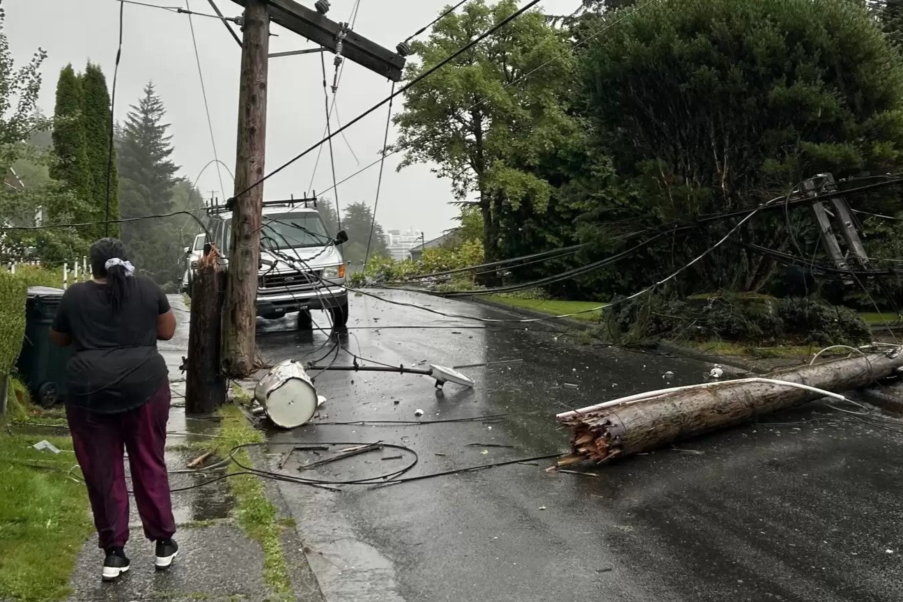 a surgery telephone pole