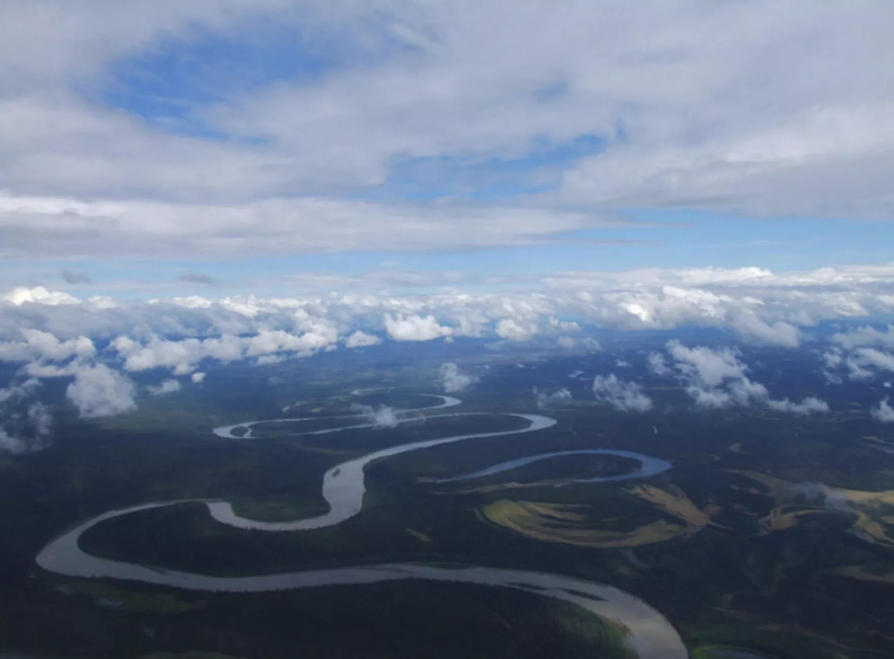 an aerial position of a river