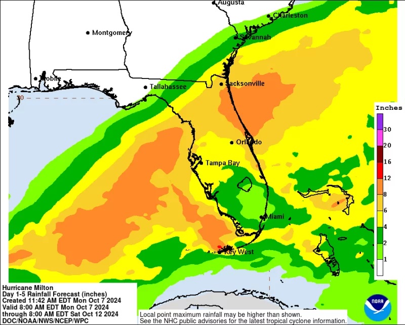 a rainfall forecast