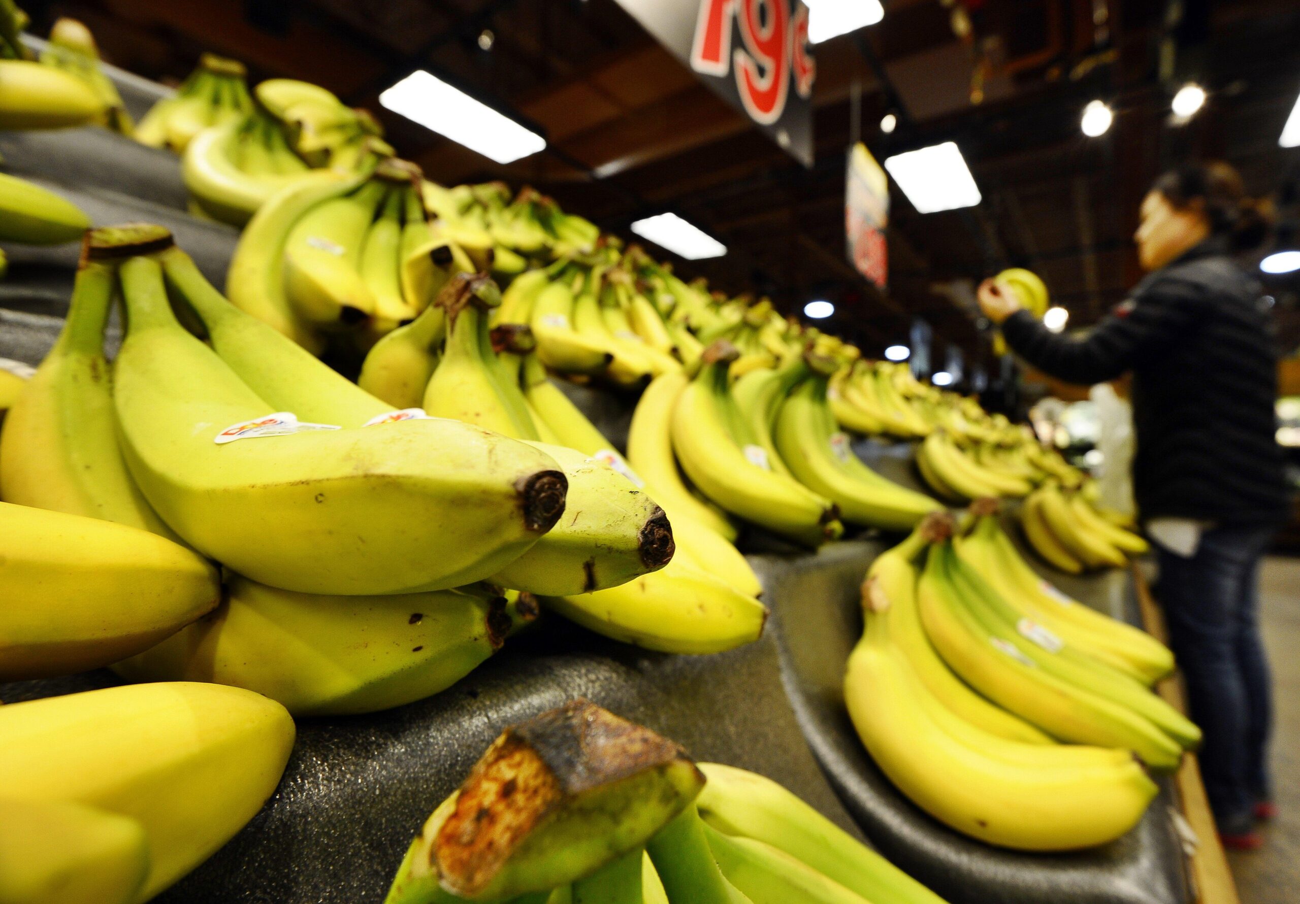 bananas on a shelf