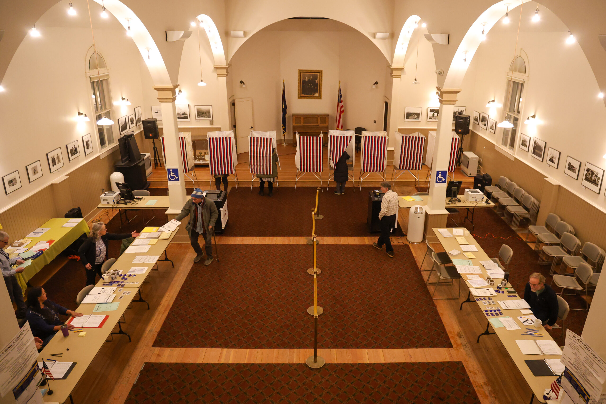 voters at the polls