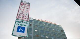 A reserved sign for disabled Anchorage residents.