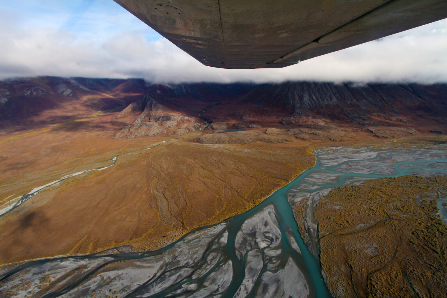 a river through tundra